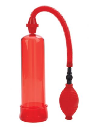 Красная вакуумная помпа для мужчин с насосом в виде груши Fireman&#039;s Pump