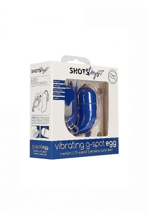 Синее виброяйцо Medium Wireless Vibrating G-Spot Egg