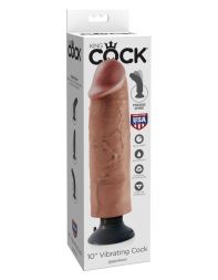 Вибратор King Cock 10 Vibrating Cock Tan