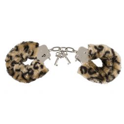 Леопардовые наручники с мехом Hand-Schellen