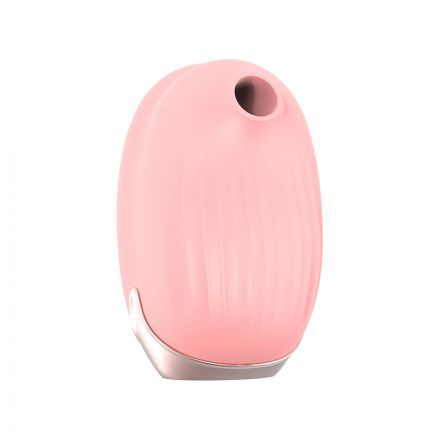 Розовый вибростимулятор Cherubic с вакуумной стимуляцией