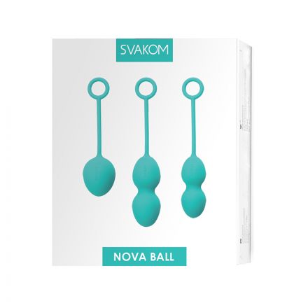 Бирюзовые вагинальные шарики Nova Balls