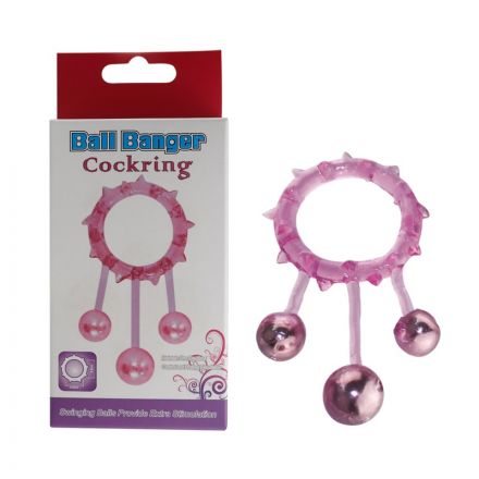 Эрекционное кольцо Ball Banger Pink