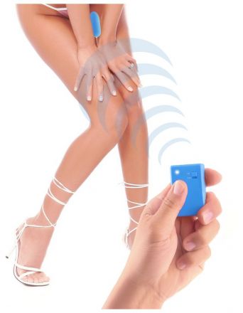 Голубая вибропуля Neon Luv Touch Remote Control Bullet