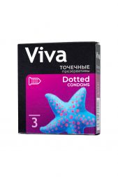 Точечные презервативы Viva 3 шт