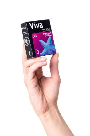 Точечные презервативы Viva 3 шт